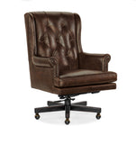 Charleston Executive Swivel Tilt Chair Brown  Hooker Furniture