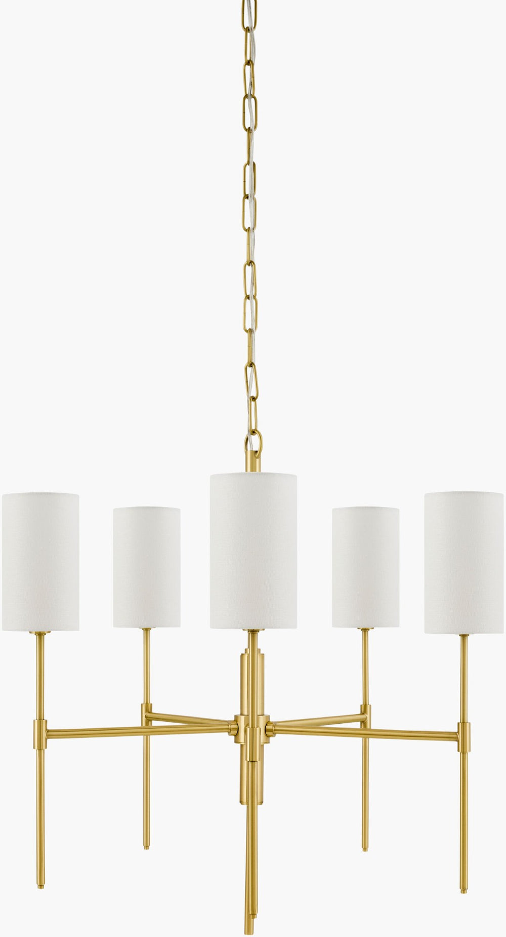 Surya Orniva Iron and Linen Drum Pendant Light for Dining Rooms and Kitchen Islands ORV-001