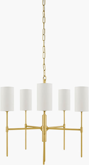 Surya Orniva Iron and Linen Drum Pendant Light for Dining Rooms and Kitchen Islands ORV-001