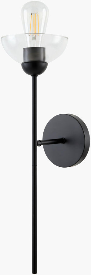 Livabliss Orivon Slim Metal and Glass Wall Sconce Modern Accent Light for Bedroom or Hallway ORVN-003
