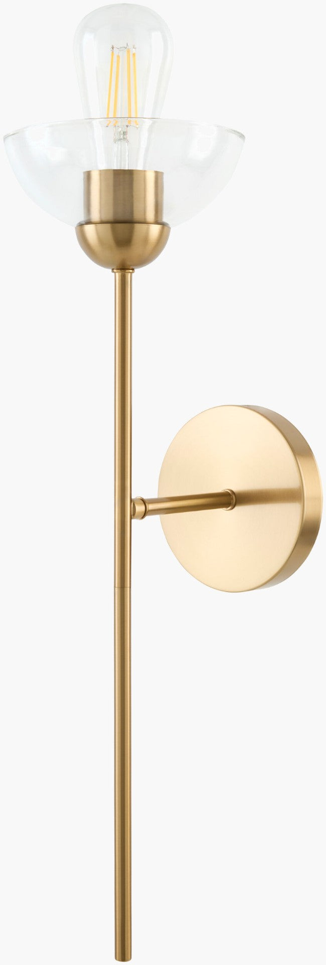 Livabliss Orivon Minimalist Metal and Glass Wall Sconce Vertical Ambient Light for Modern Interiors ORVN-004