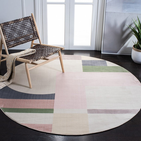 Safavieh Orwell 301 Power Loomed Polypropylene Contemporary Rug Beige / Pink ORW301C-4