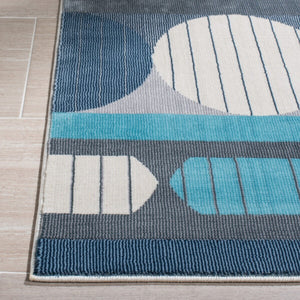 Safavieh Orwell 367 Power Loomed Contemporary Rug Grey / Aqua ORW367F-9