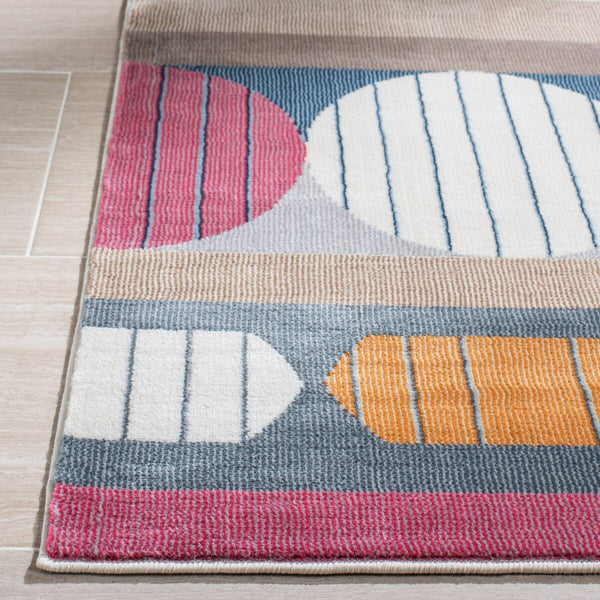 Safavieh Orwell 367 Power Loomed Contemporary Rug Grey / Orange ORW367H-9