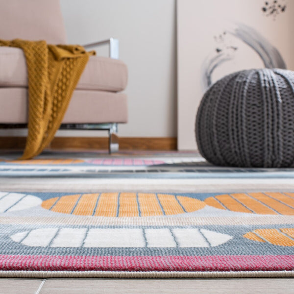 Safavieh Orwell 367 Power Loomed Contemporary Rug Grey / Orange ORW367H-9