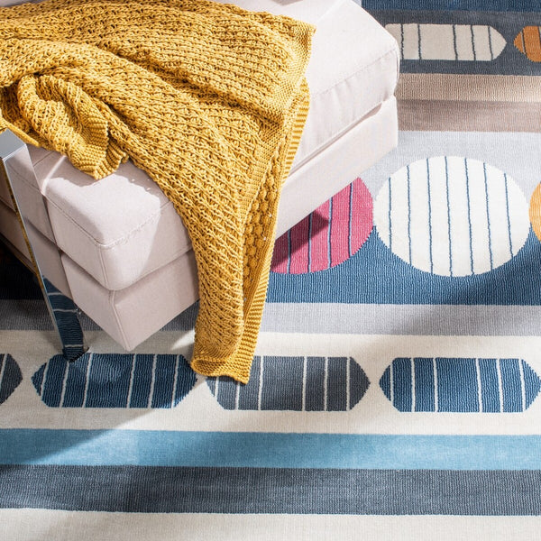 Safavieh Orwell 367 Power Loomed Contemporary Rug Grey / Orange ORW367H-9