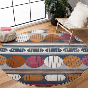 Safavieh Orwell 367 Power Loomed Contemporary Rug Grey / Orange ORW367H-9