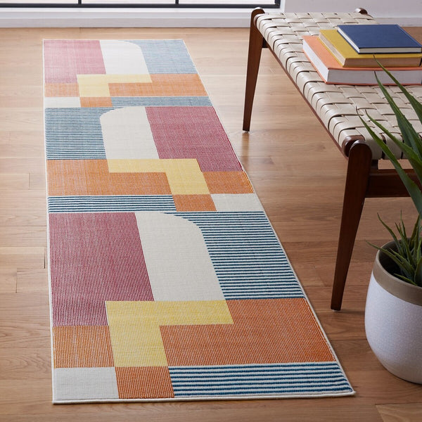 Safavieh Orwell 368 Power Loomed Contemporary Rug Rust / Yellow ORW368P-9SQ