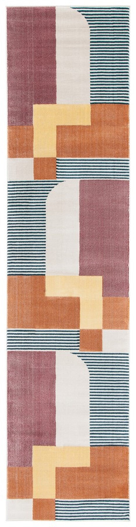 Safavieh Orwell 368 Power Loomed Contemporary Rug Rust / Yellow ORW368P-9SQ