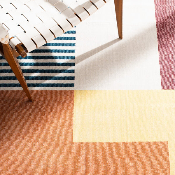 Safavieh Orwell 368 Power Loomed Contemporary Rug Rust / Yellow ORW368P-9SQ