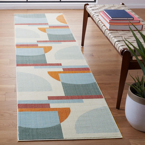 Safavieh Orwell 370 Power Loomed Contemporary Rug Ivory / Blue ORW370A-9SQ