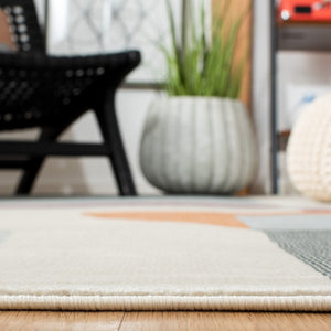 Safavieh Orwell 370 Power Loomed Contemporary Rug Ivory / Blue ORW370A-9SQ