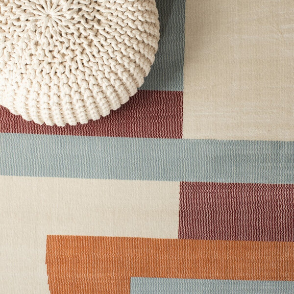 Safavieh Orwell 370 Power Loomed Contemporary Rug Ivory / Blue ORW370A-9SQ