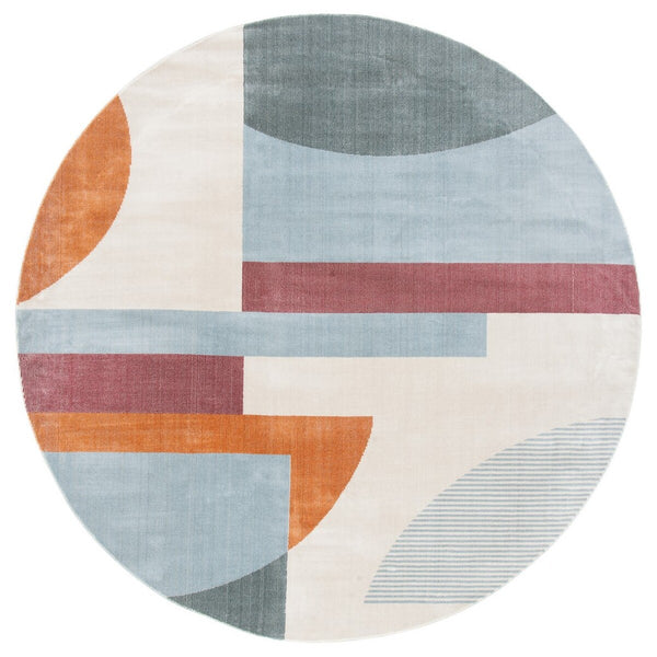 Safavieh Orwell 370 Power Loomed Contemporary Rug Ivory / Blue ORW370A-9SQ