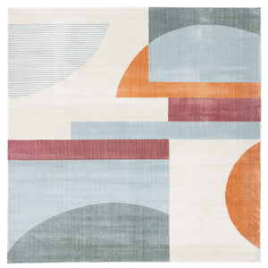Safavieh Orwell 370 Power Loomed Contemporary Rug Ivory / Blue ORW370A-9SQ