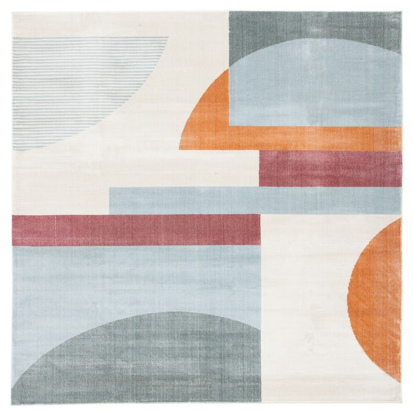 Safavieh Orwell 370 Power Loomed Contemporary Rug Ivory / Blue ORW370A-9SQ