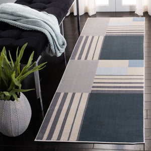 Safavieh Orwell 397 Power Loomed Polypropylene Contemporary Rug Charcoal / Beige ORW397H-9SQ