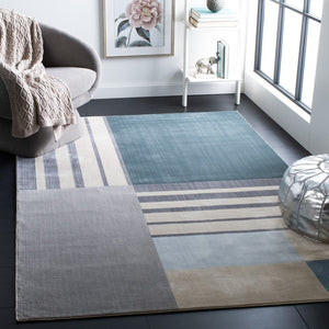 Safavieh Orwell 397 Power Loomed Polypropylene Contemporary Rug Charcoal / Beige ORW397H-9SQ