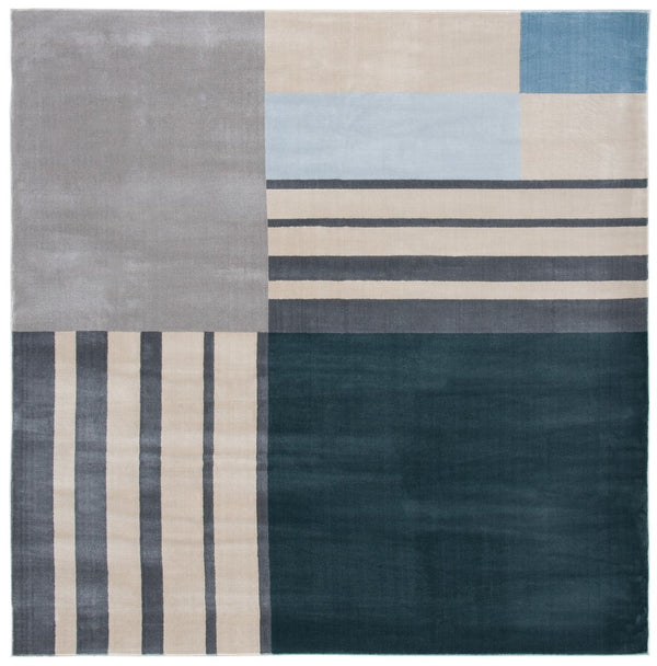 Safavieh Orwell 397 Power Loomed Polypropylene Contemporary Rug Charcoal / Beige ORW397H-9SQ