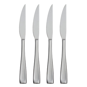 Lenox Oneida Moda Fine Flatware Steak Knives, Set of 4 Metallic, STAINLESS METAL T711004L