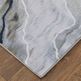 Feizy Rugs Gaspar Polypropylene/Polyester Machine Made Industrial Rug Taupe/Gray/Blue 5'-2" x 7'-2"