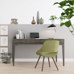 English Elm Harper Desk - Stylish Farmhouse Grey Workspace With Storage, Mid-Century Design & Durability B136P158719