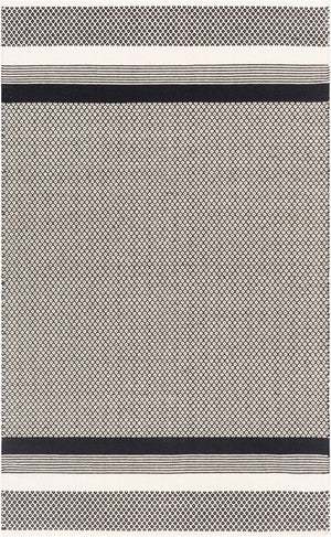 Surya Osasuna Handmade Cotton Rug 2'6" X 8' - Rustic Lodge Charm, Easy Care, Durable & Cozy Home Decor Black Cotton Osa2302-576