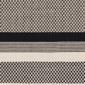 Surya Osasuna Handmade Cotton Rug 2'6" X 8' - Rustic Lodge Charm, Easy Care, Durable & Cozy Home Decor Black Cotton Osa2302-268