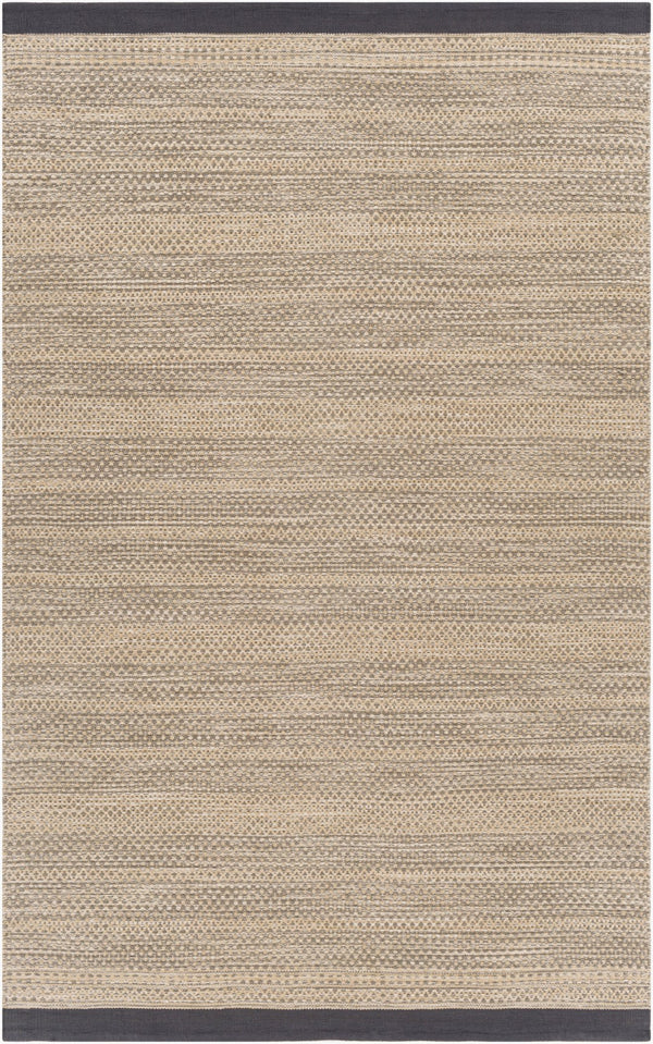 Surya Osasuna Handmade Cotton Rug 2'6" X 8' - Rustic Lodge Charm, Easy Care, Durable & Cozy Home Decor Charcoal Cotton Osa2305-576