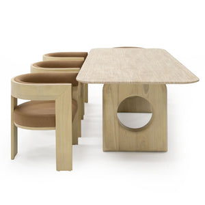 VIG Furniture Nova Domus Osaka - Modern Faux Marble + Natural Ash Dining Table VGCS-DT-22116