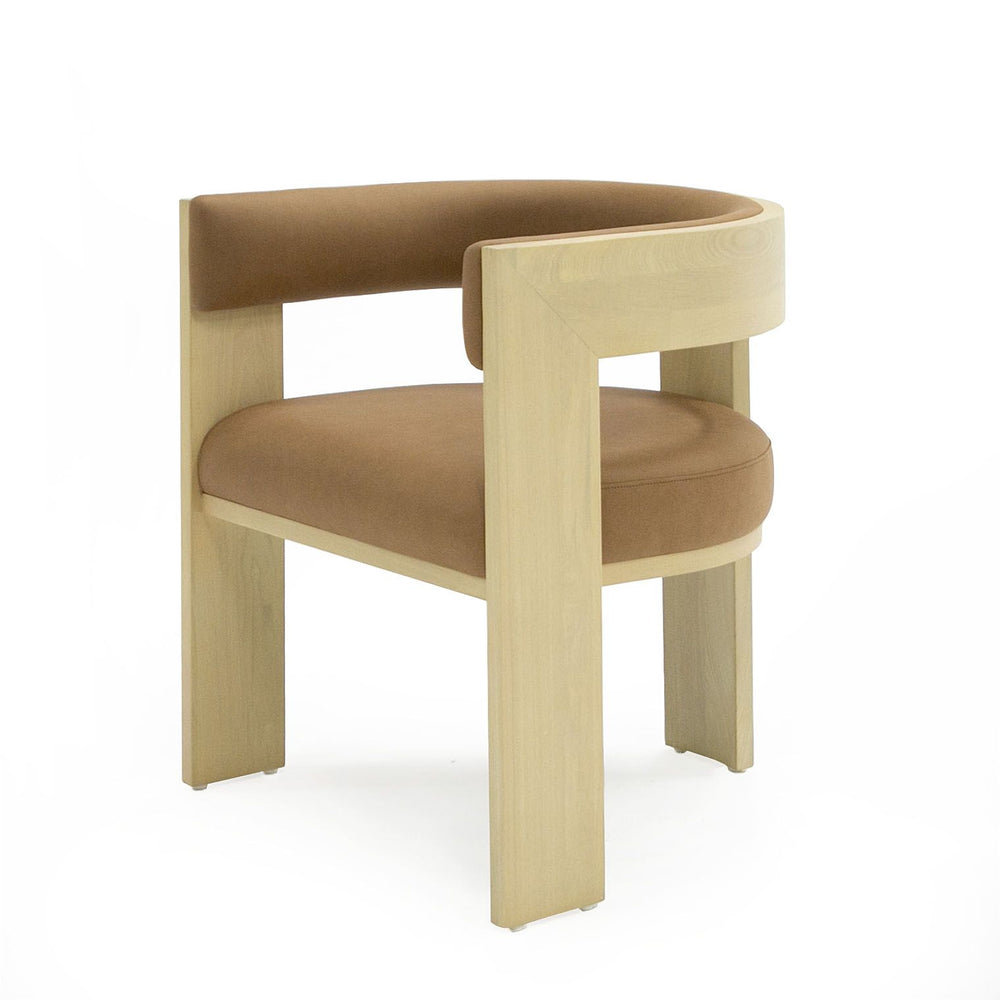 VIG Furniture Nova Domus Osaka - Modern Natural Ash + Rust Fabric Dining Chair VGCS-LC-22085