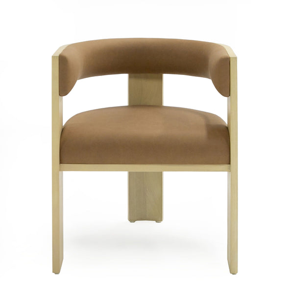 VIG Furniture Nova Domus Osaka - Modern Natural Ash + Rust Fabric Dining Chair VGCS-LC-22085
