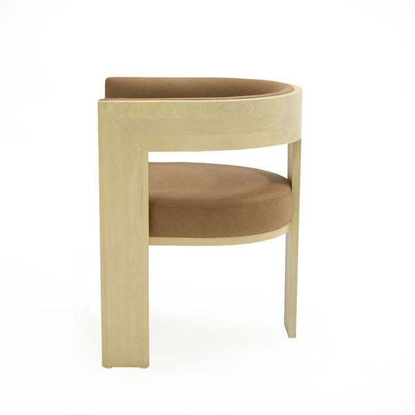 VIG Furniture Nova Domus Osaka - Modern Natural Ash + Rust Fabric Dining Chair VGCS-LC-22085
