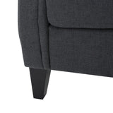 Christopher Knight Home® - Noble House - Merritt Contemporary Fabric Tufted Chair, Dark Gray and Dark Brown