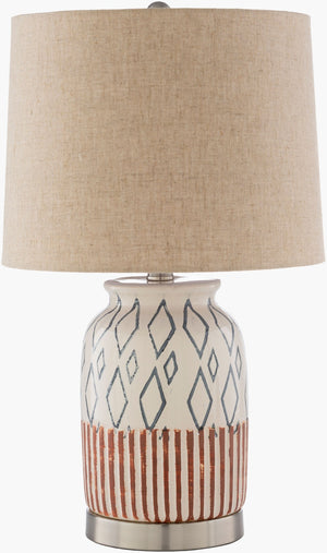 Livabliss Osborne Ceramic Base Table Lamp with Linen Shade for Bedroom or Living Room OSB-001
