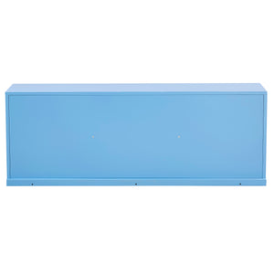 Homelegance By Top-Line Delrico Modular Stacking Storage Bins Blue MDF