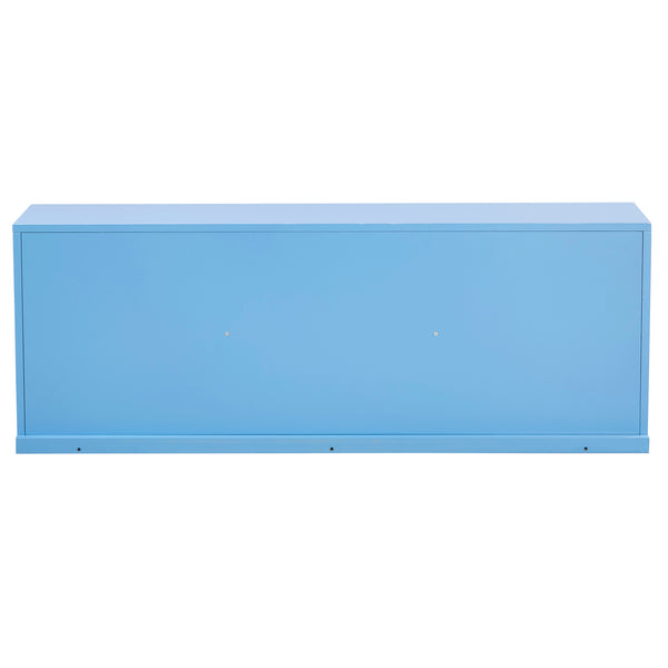 Homelegance By Top-Line Delrico Modular Stacking Storage Bins Blue MDF