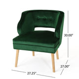 Christopher Knight Home® - Noble House - Mariposa Mid Century Emerald Velvet Accent Chair