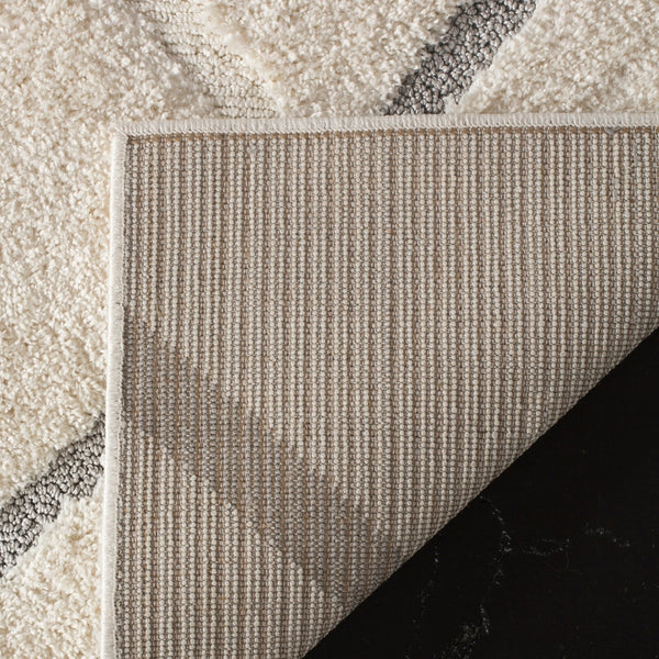 Safavieh Olympia Shag 322 Power Loomed Shag & Flokati Rug Cream / Grey OSG322A-3
