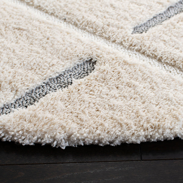 Safavieh Olympia Shag 322 Power Loomed Shag & Flokati Rug Cream / Grey OSG322A-3