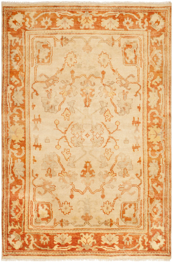 Safavieh Osh122 Hand Knotted  Rug Ivory / Rust OSH122A-CNR