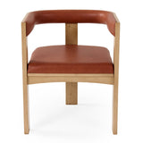 VIG Furniture Nova Domus Oshana - Modern Rust Leatherette + White Oak Dining Chair VGMA-MI-1206