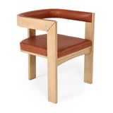 VIG Furniture Nova Domus Oshana - Modern Rust Leatherette + White Oak Dining Chair VGMA-MI-1206