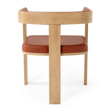 VIG Furniture Nova Domus Oshana - Modern Rust Leatherette + White Oak Dining Chair VGMA-MI-1206