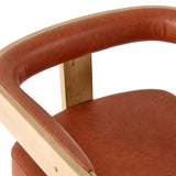 VIG Furniture Nova Domus Oshana - Modern Rust Leatherette + White Oak Dining Chair VGMA-MI-1206