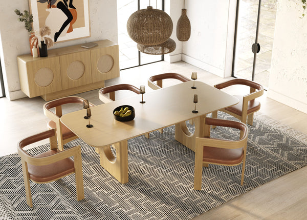 VIG Furniture Nova Domus Oshana - Modern White Oak Dining Table VGMA-MIT-5351-DT