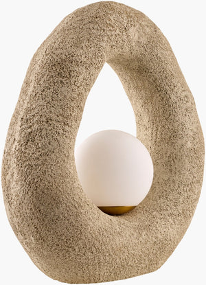 Livabliss Oshira Felt Shade Minimalist Table Lamp Soft Glow Accent for Bedside or Console OSHR-001