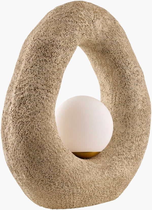 Livabliss Oshira Felt Shade Minimalist Table Lamp Soft Glow Accent for Bedside or Console OSHR-001