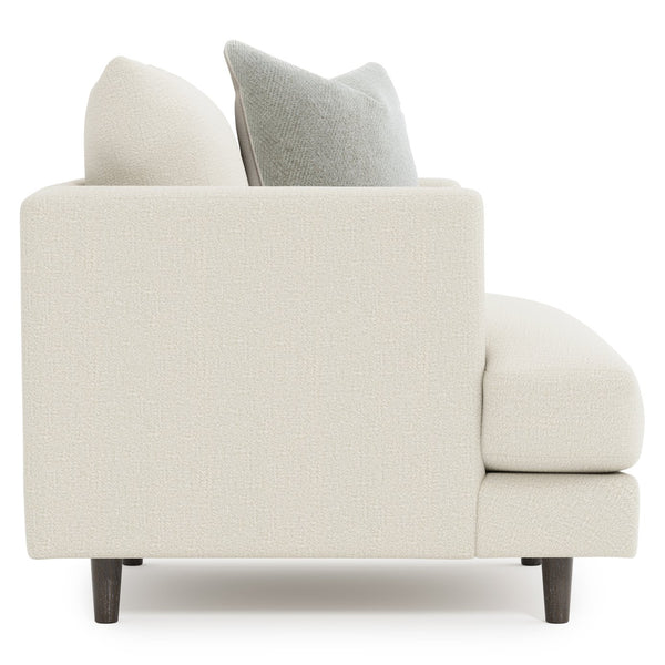 Bernhardt Bernhardt Colette Tuxedo Chair With Feather-Down T-Cushion, Exposed Wood Feet, Custom Upholstery Options - Made to Order P7422A