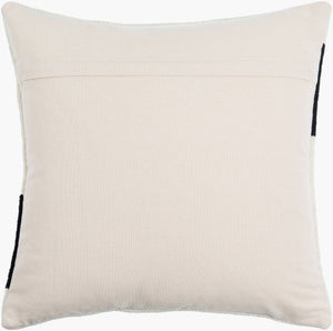 Surya Osmund 18"X18" Luxurious Accent Pillow - Cozy Wool-cotton Blend For Elegant Living Room Decor Black Wool,Cotton,Cotton Osm001-2020p